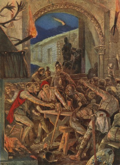 Le festin des hommes de Robert de Comines à Durham - Richard Caton Woodville junior